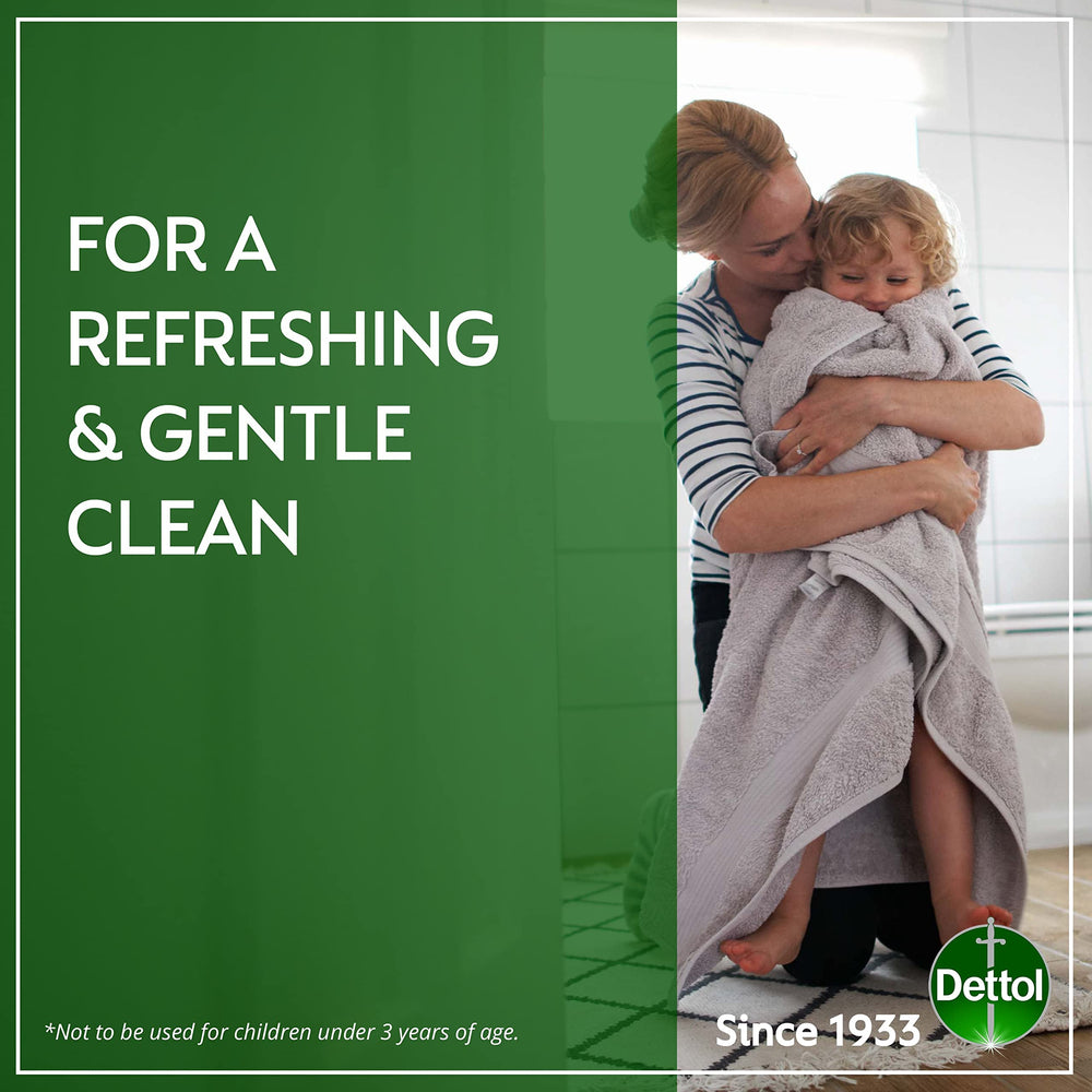 Dettol no-triclosan-badge image signals a careful formula with no triclosan or triclocarban.