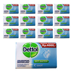 Dettol Cool soap bar 110g pack 12 for refreshing antibacterial cleansing.