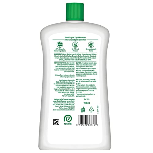 Crisp, clean scent from Dettol Original handwash