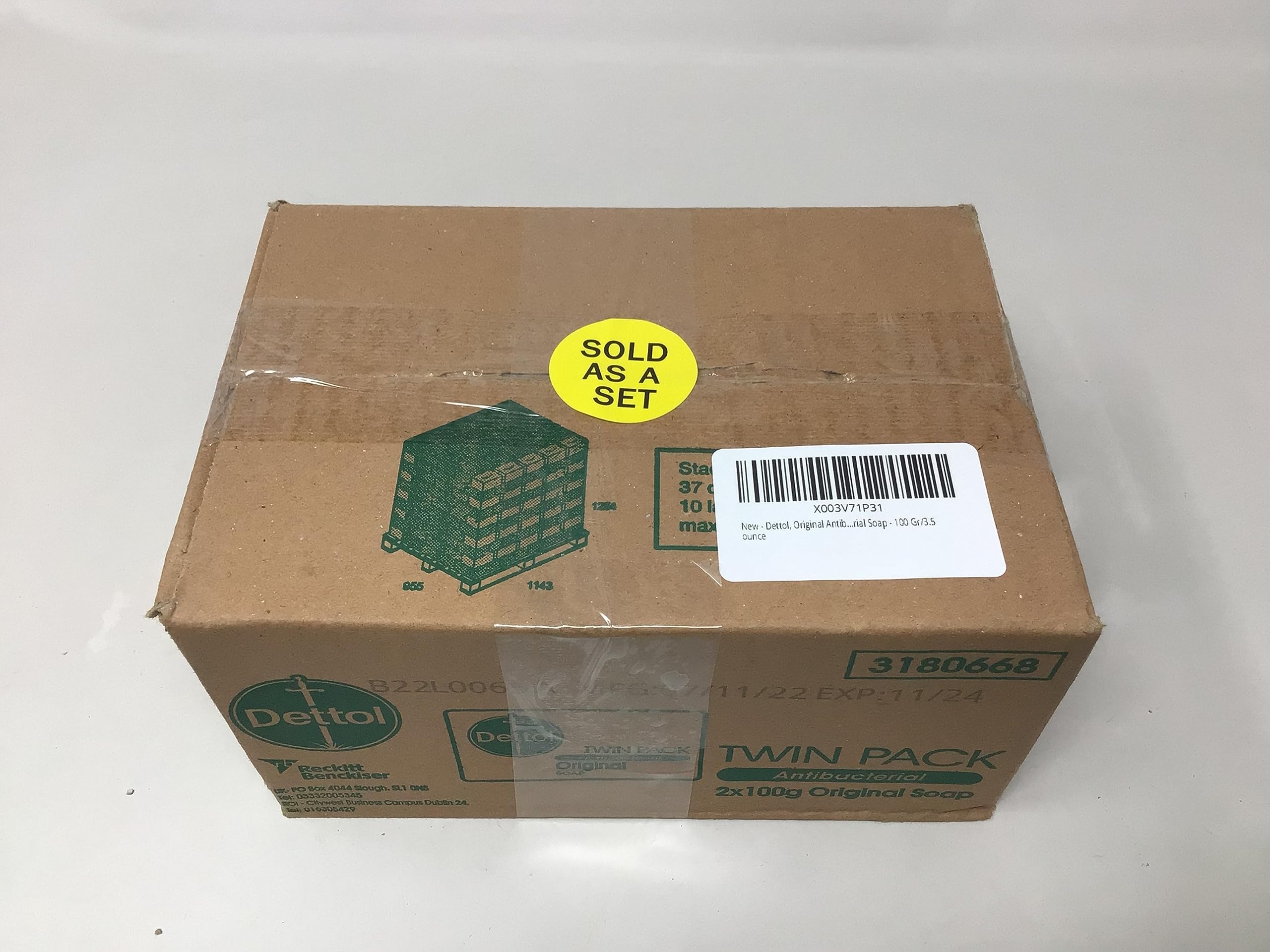 Dettol Original packaging 12-bars view demonstrates economical multipack.