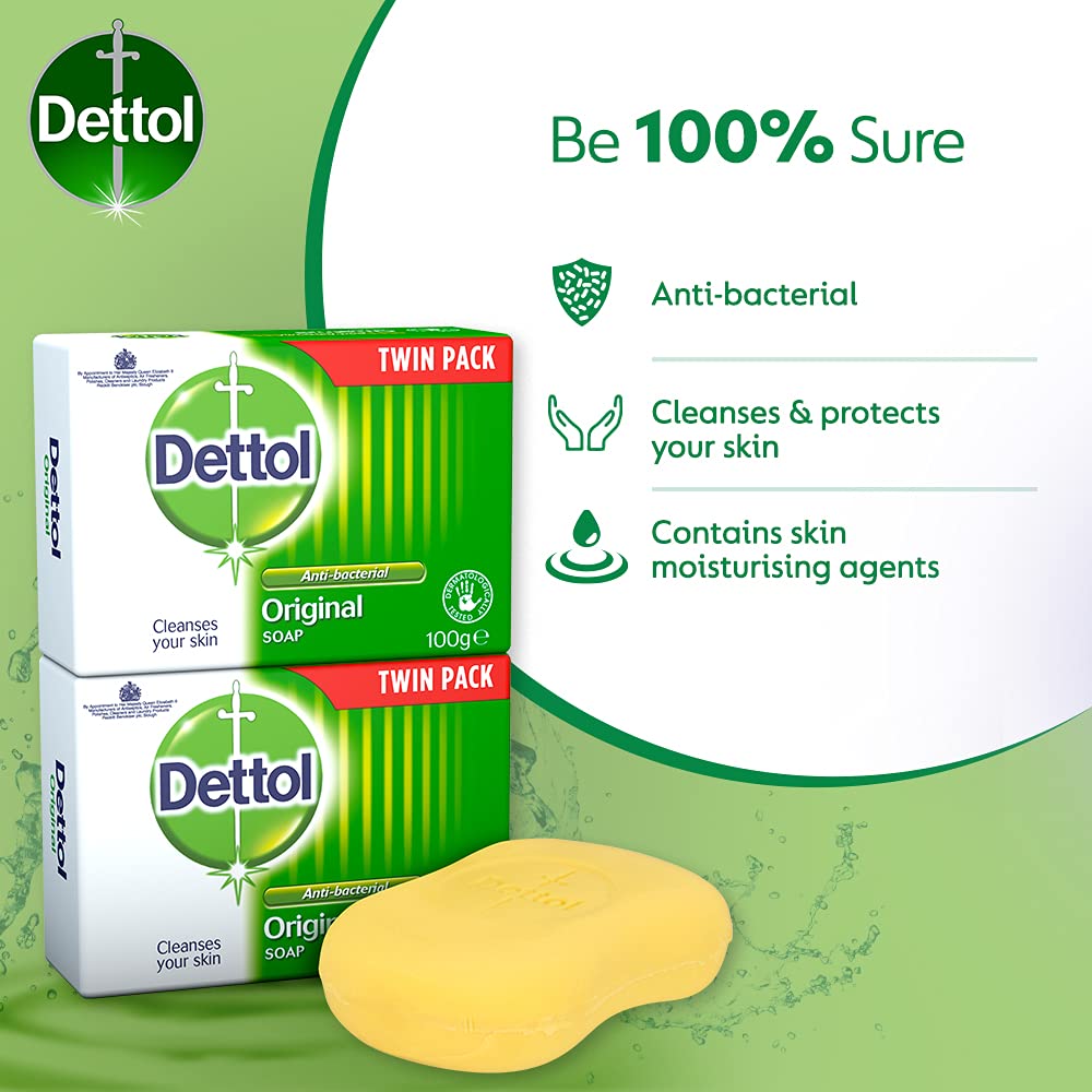 Dettol soap close-up texture highlighting gentle moisturising benefit