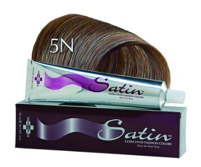 Developlus Satin Color 5N Light Brown 3 oz bottle for natural-looking shade and glossy finish.