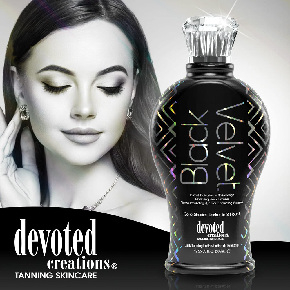 Devoted Creations Black Velvet anti-orange matte finish skin swatch