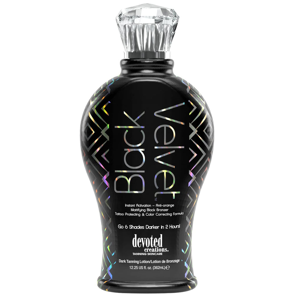 Devoted Creations Black Velvet bronzer jar close-up with rich color
