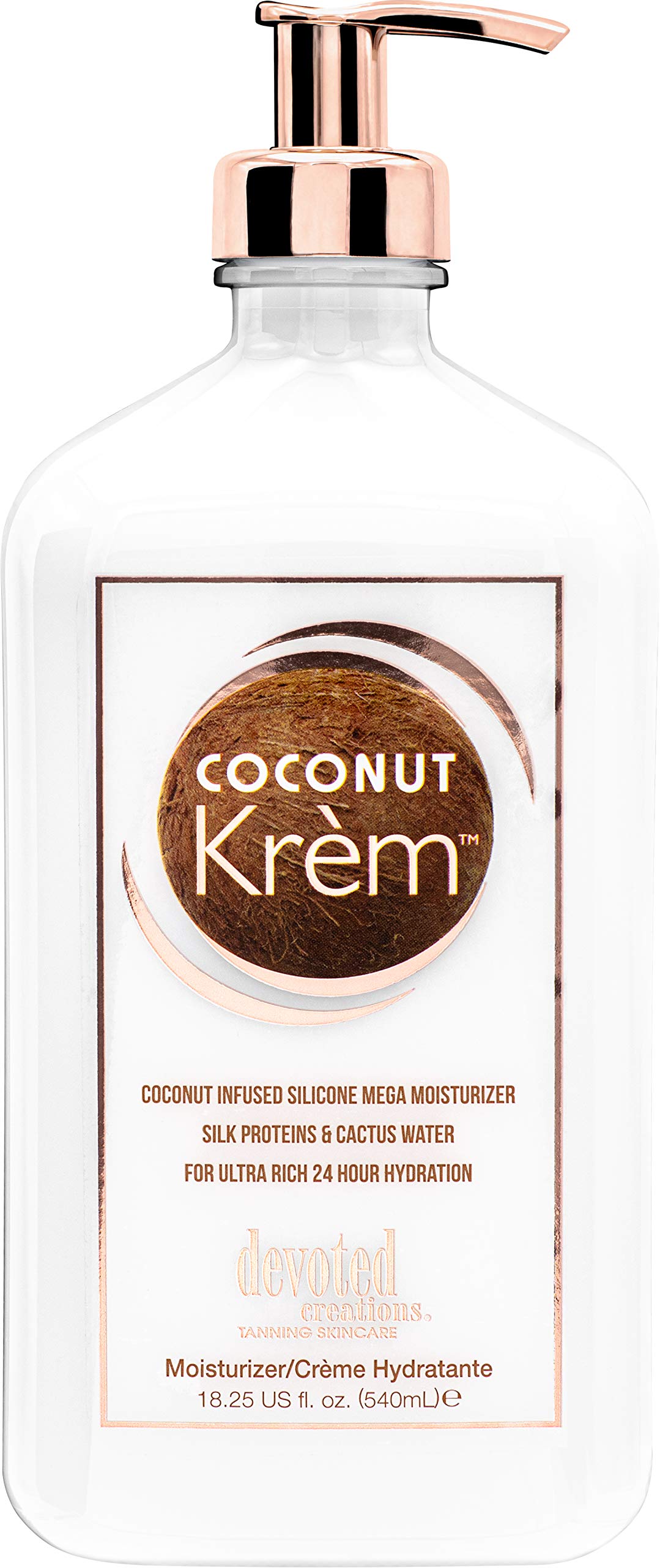 Devoted Creations Coconut Krém Moisturizer bottle delivers coconut-infused hydration and tattoo color preservation