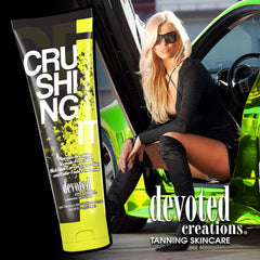 Agave melon fragrance of Crushing It adds a refreshing scent during tanning