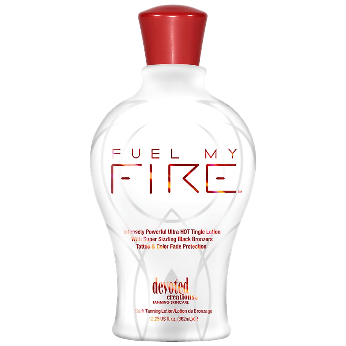 Devoted Creations Fuel My Fire lotion pump delivers intense bronzing for a bold tan.