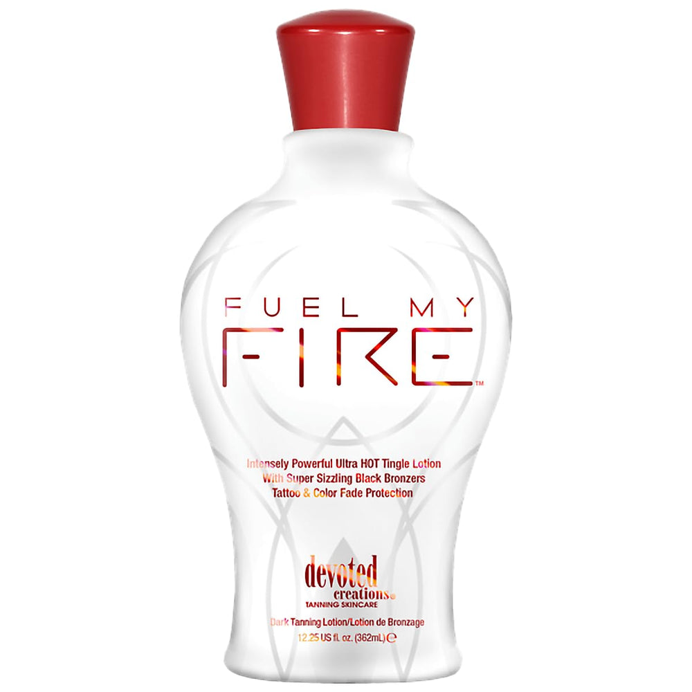 Devoted Creations Fuel My Fire lotion pump delivers intense bronzing for a bold tan.