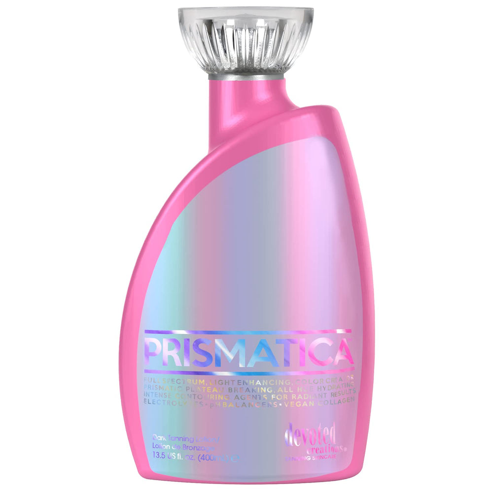 Devoted Creations Prismatica hypoallergenic formula supports sensitive skin comfort.