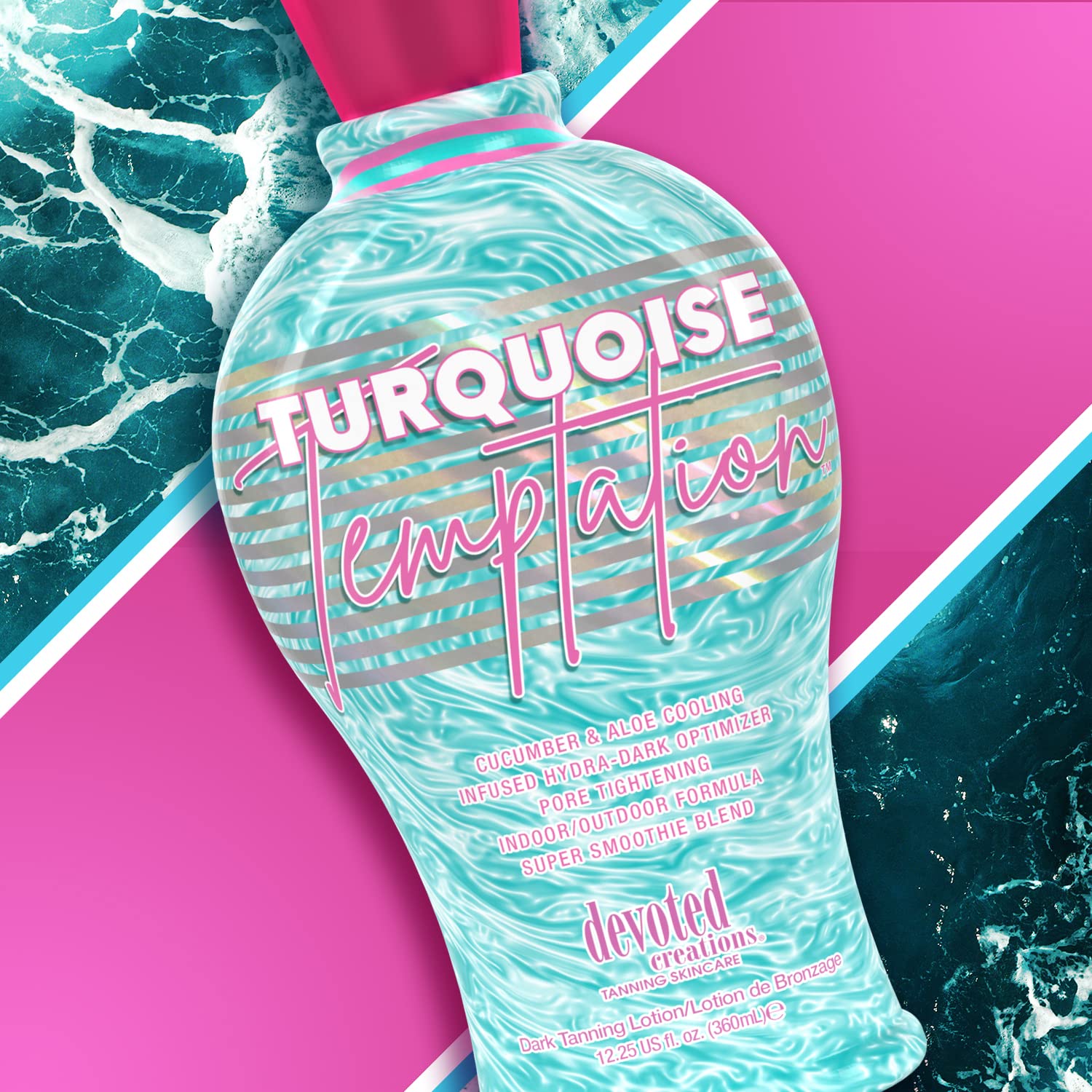 Devoted Creations Turquoise Temptation fragrance shot hints at sugared sorbet aroma during application