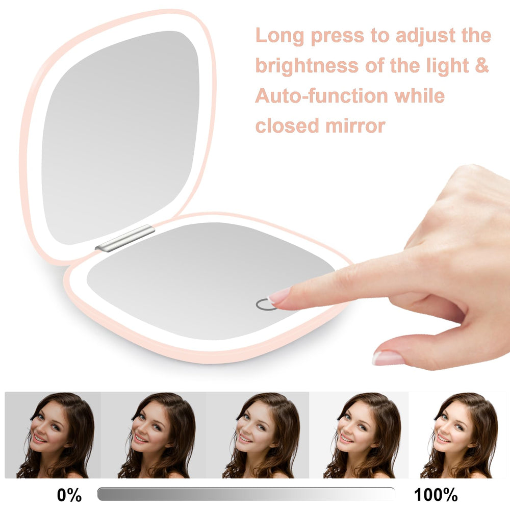 Deweisn compact mirror pocket-size design fits handbags and purses easily.