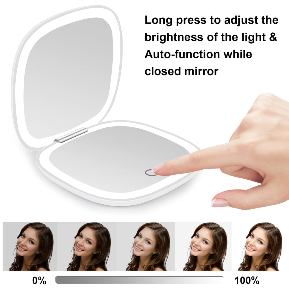 Deweisn dimmable warm, nature, and white lighting for real life makeup checks.