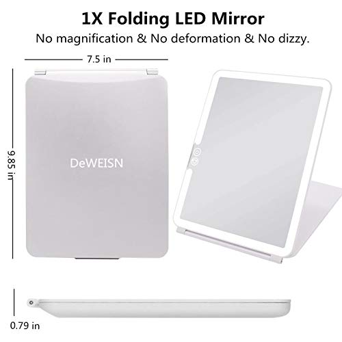 deweisn folding makeup mirror folded compact for easy storage