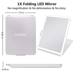 deweisn folding makeup mirror folded compact for easy storage