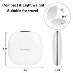 Deweisn lighted makeup mirror with dimmable LEDs for flattering tones.