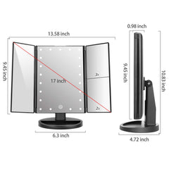 Deweisn mirror close-up shows 3X/2X/1X magnification for precise grooming.