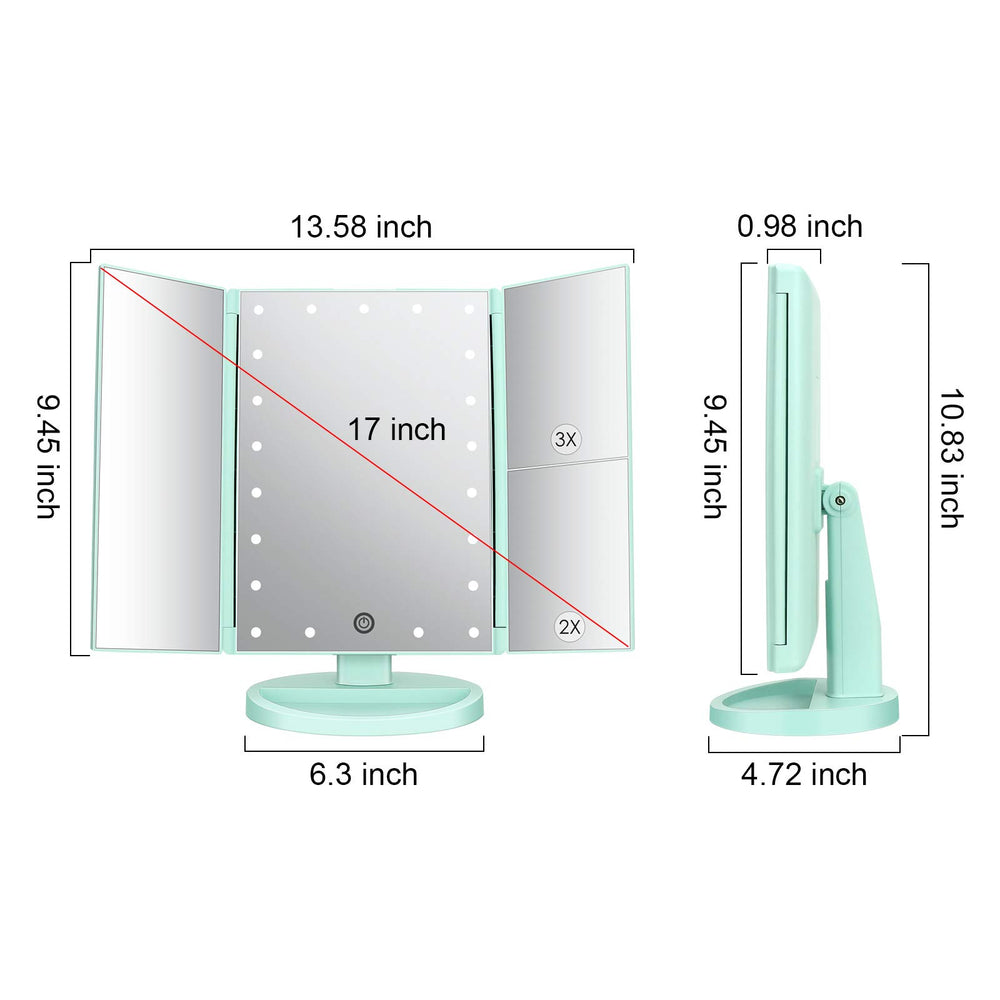 Deweisn vanity mirror brightness touch sensor enables easy dimming for comfortable use.