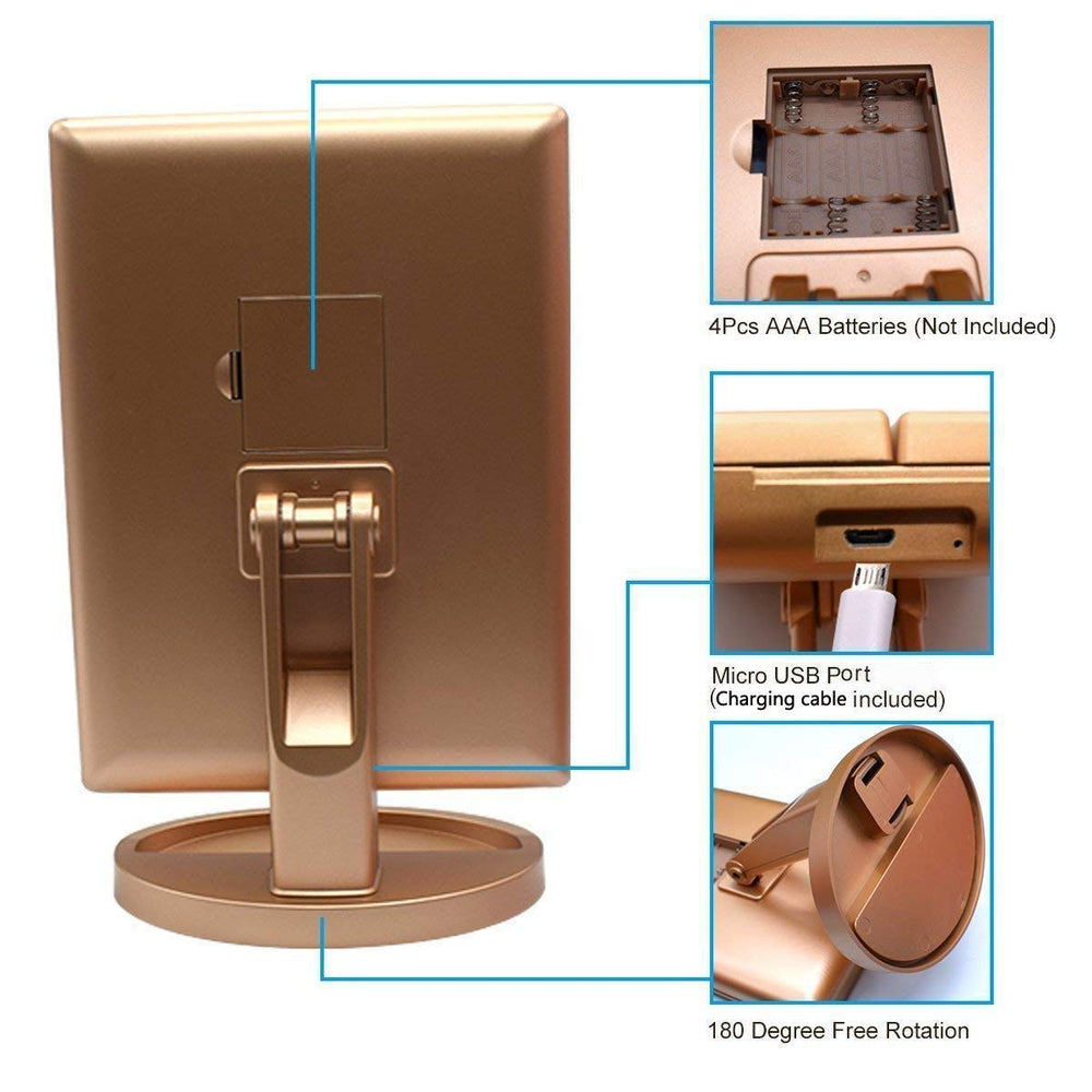 Deweisn vanity mirror 3x-2x-1x magnification for detailed grooming