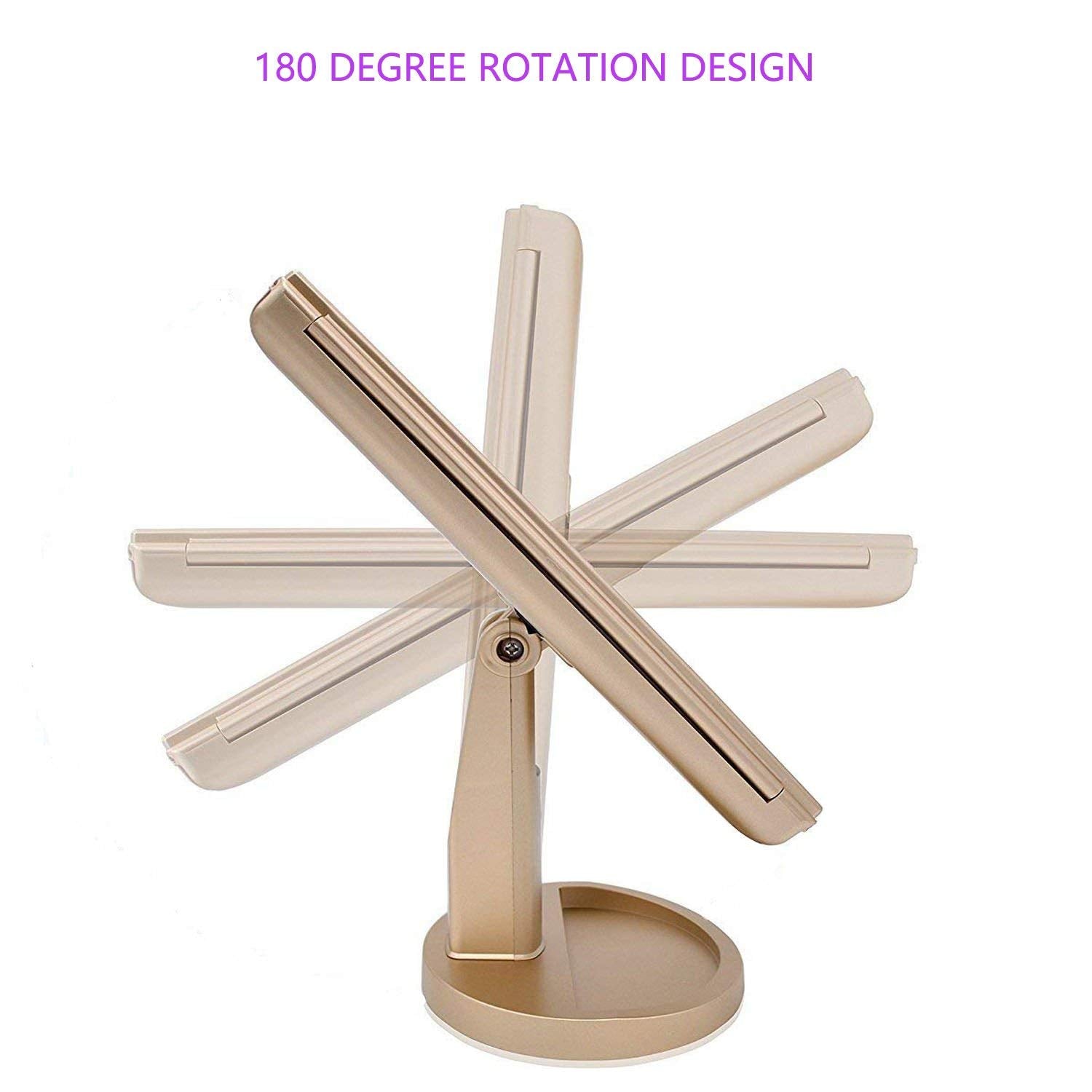 Deweisn vanity mirror base recess stores jewelry and small cosmetics
