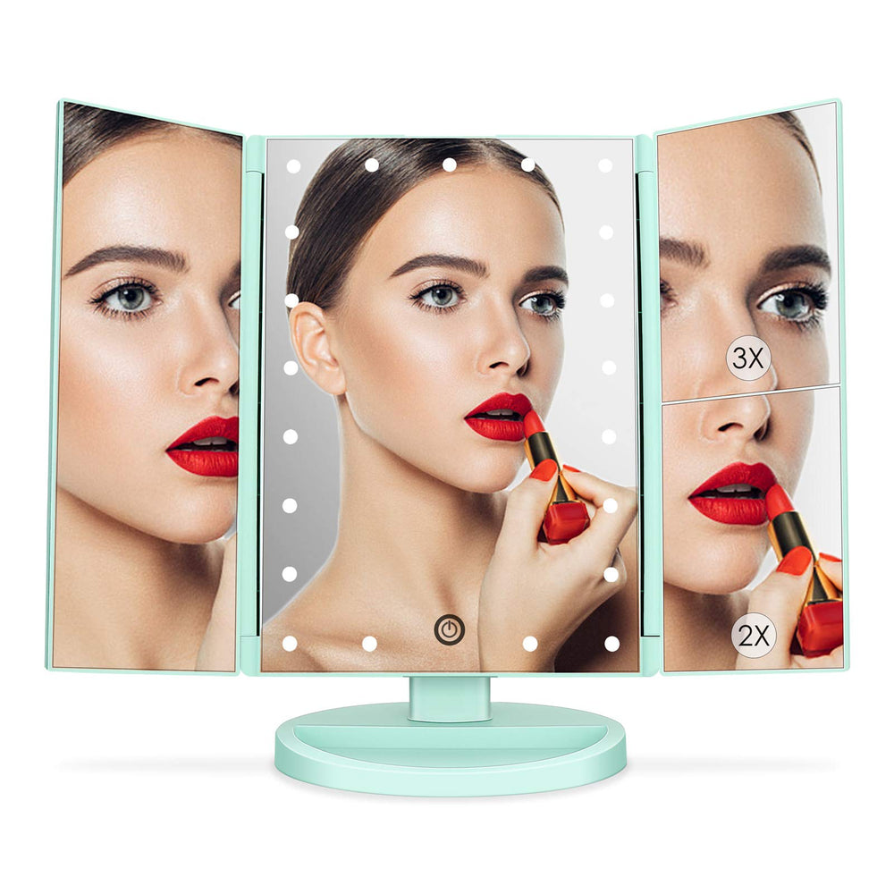 Deweisn travel-friendly vanity mirror supports USB or battery power for on-the-go use.