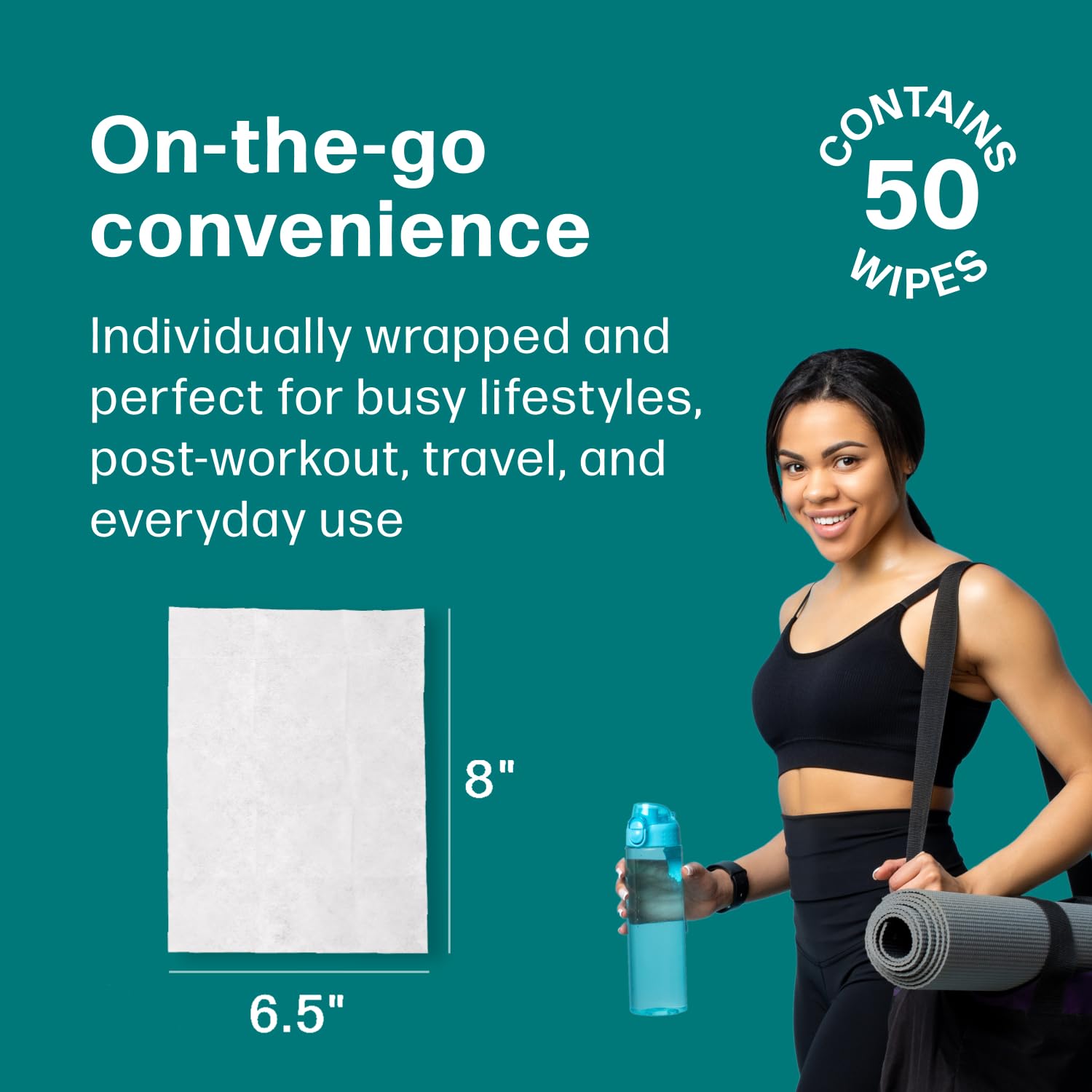 Individually wrapped Dew Well wipes preserve freshness for travel and on-the-go use