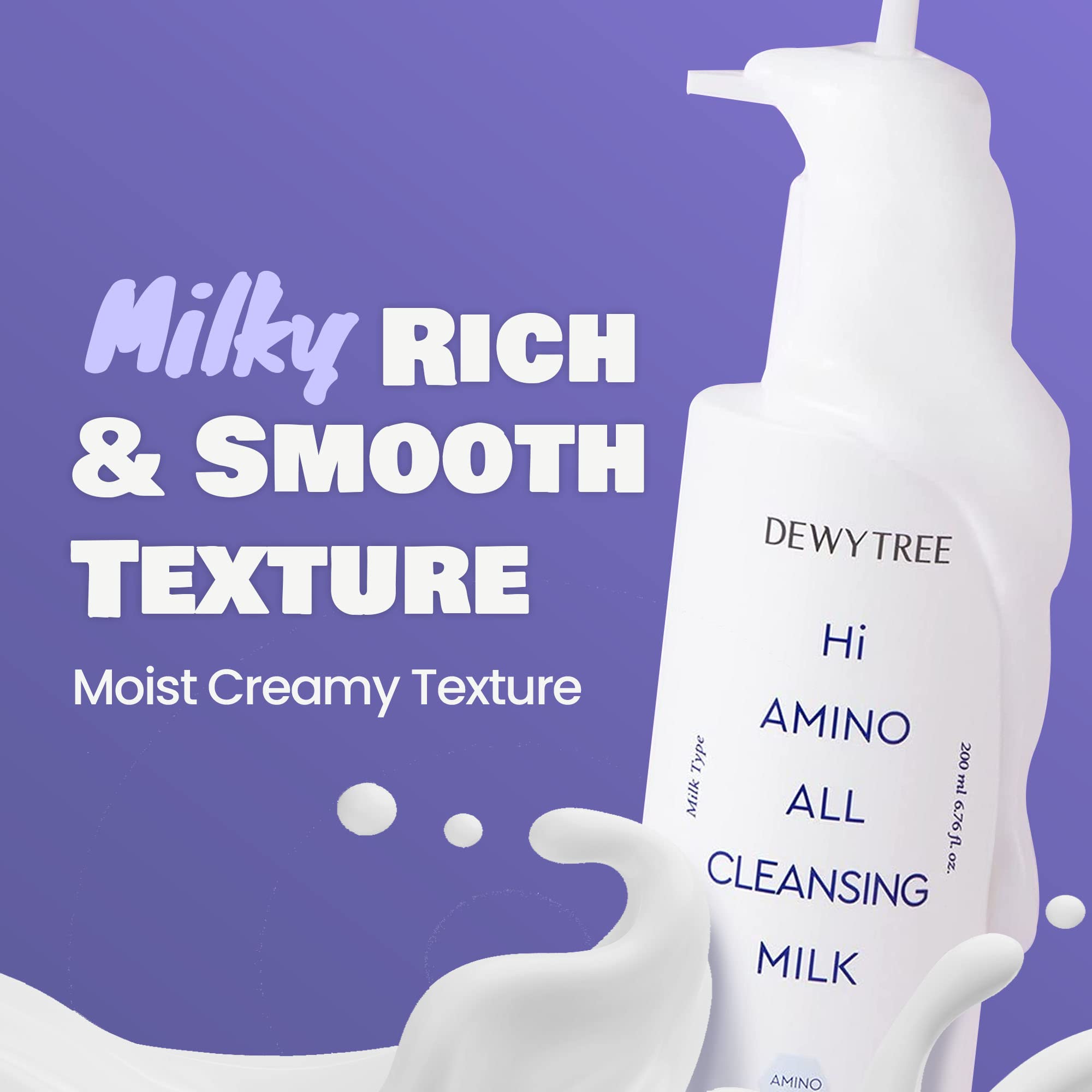 Dewytree Hi Amino All cleansing milk box shows premium, accessible clean beauty routine