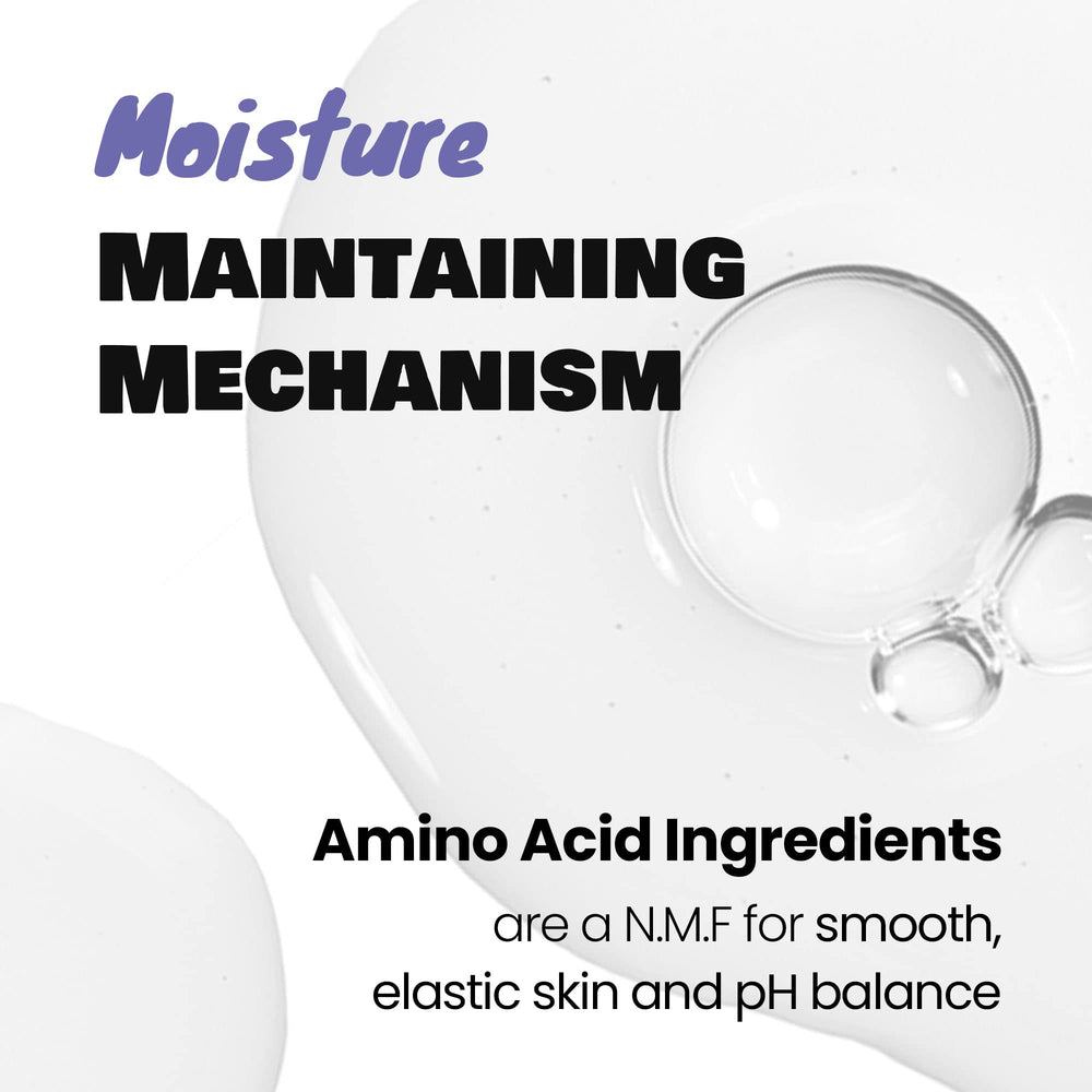 Dewytree Hi Amino All cleansing milk ingredients close-up highlights amino acids and soothing components