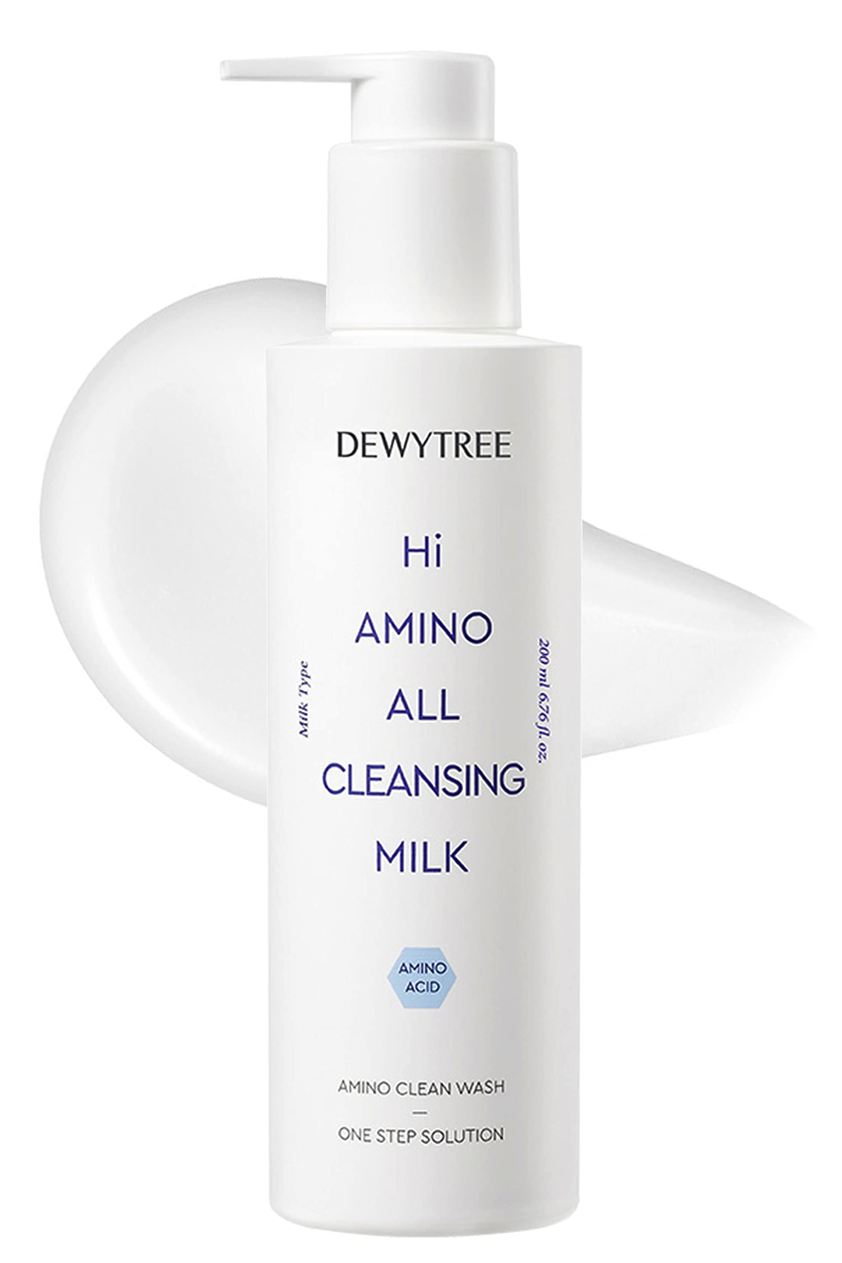 Dewytree Hi Amino All cleansing milk packshot highlighting rich, hydrating formula for sensitive skin
