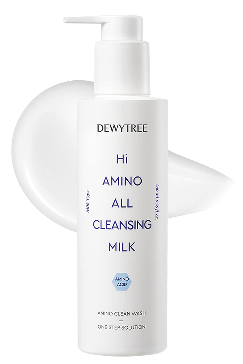 Dewytree Hi Amino All cleansing milk packshot highlighting rich, hydrating formula for sensitive skin