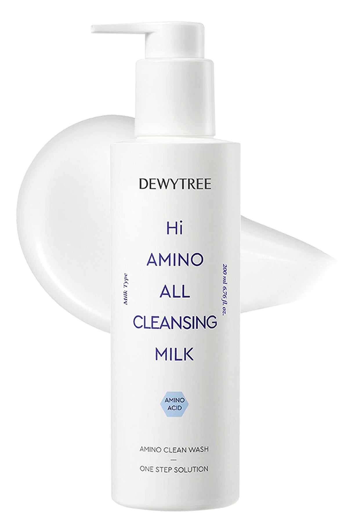 Dewytree Hi Amino All cleansing milk packshot highlighting rich, hydrating formula for sensitive skin