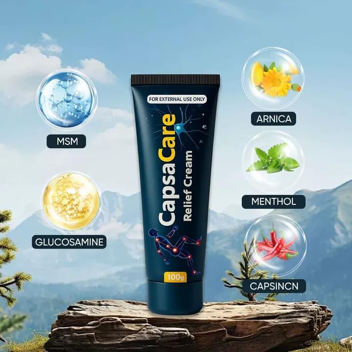 DFTLUUE Capsacare on the hand for joint comfort.