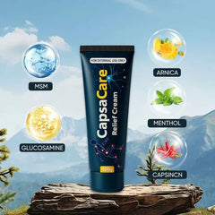 DFTLUUE Capsacare on the hand for joint comfort.