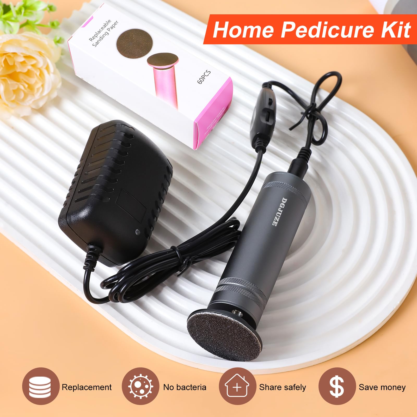 DGJUZE PowerPro durable pedicure tool kit for home use