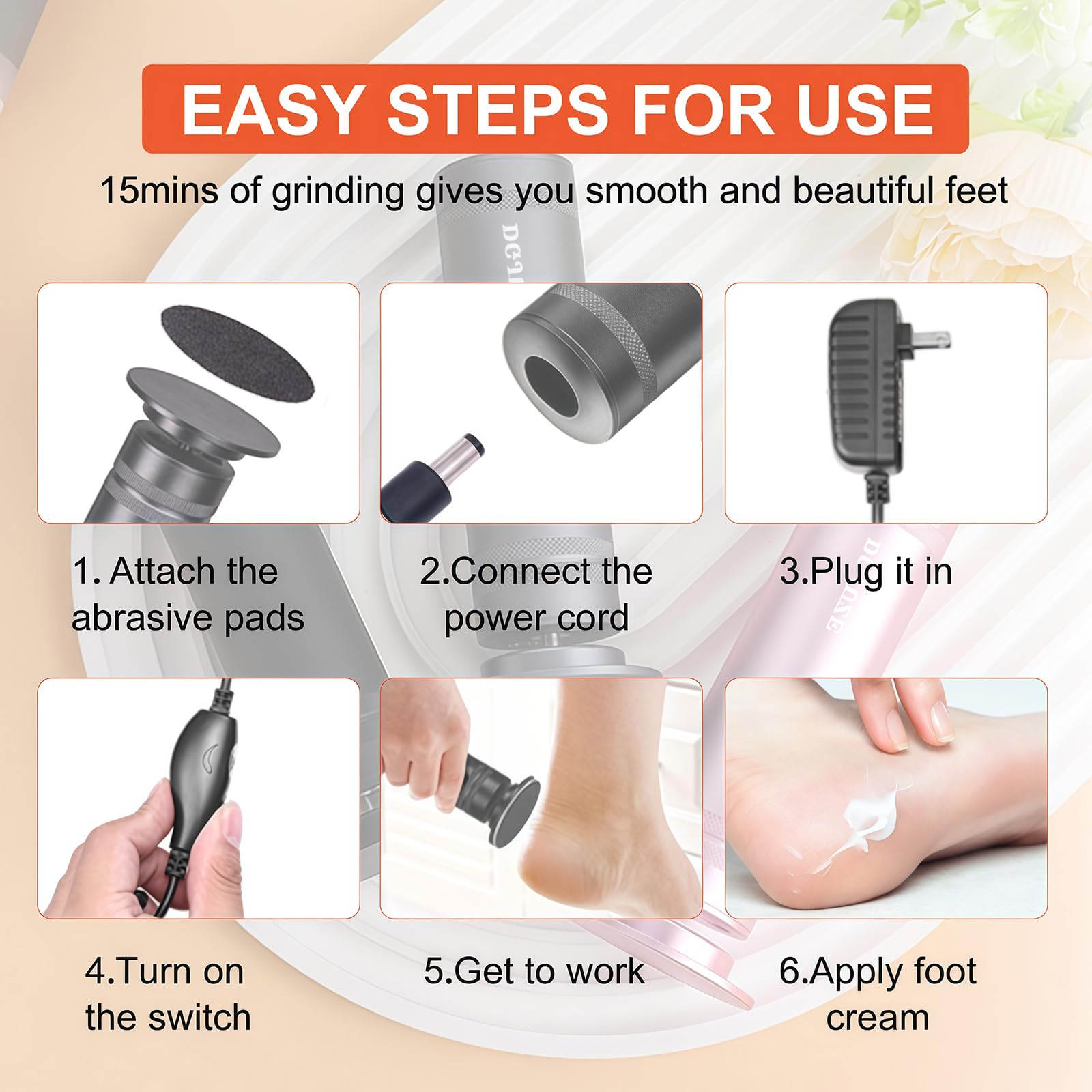 DGJUZE PowerPro heavy-duty grinder tackles tough callused skin