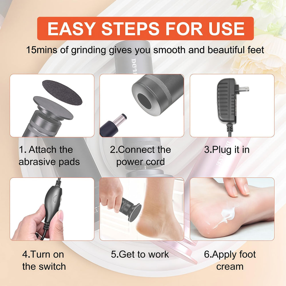 DGJUZE PowerPro heavy-duty grinder tackles tough callused skin