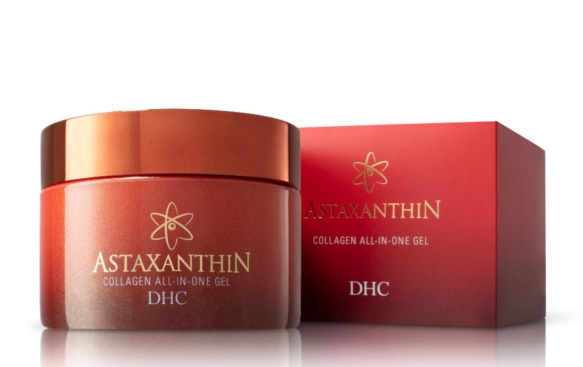 DHC Astaxanthin Collagen All-in-One Gel fragrance-free packaging highlights clean formulation.