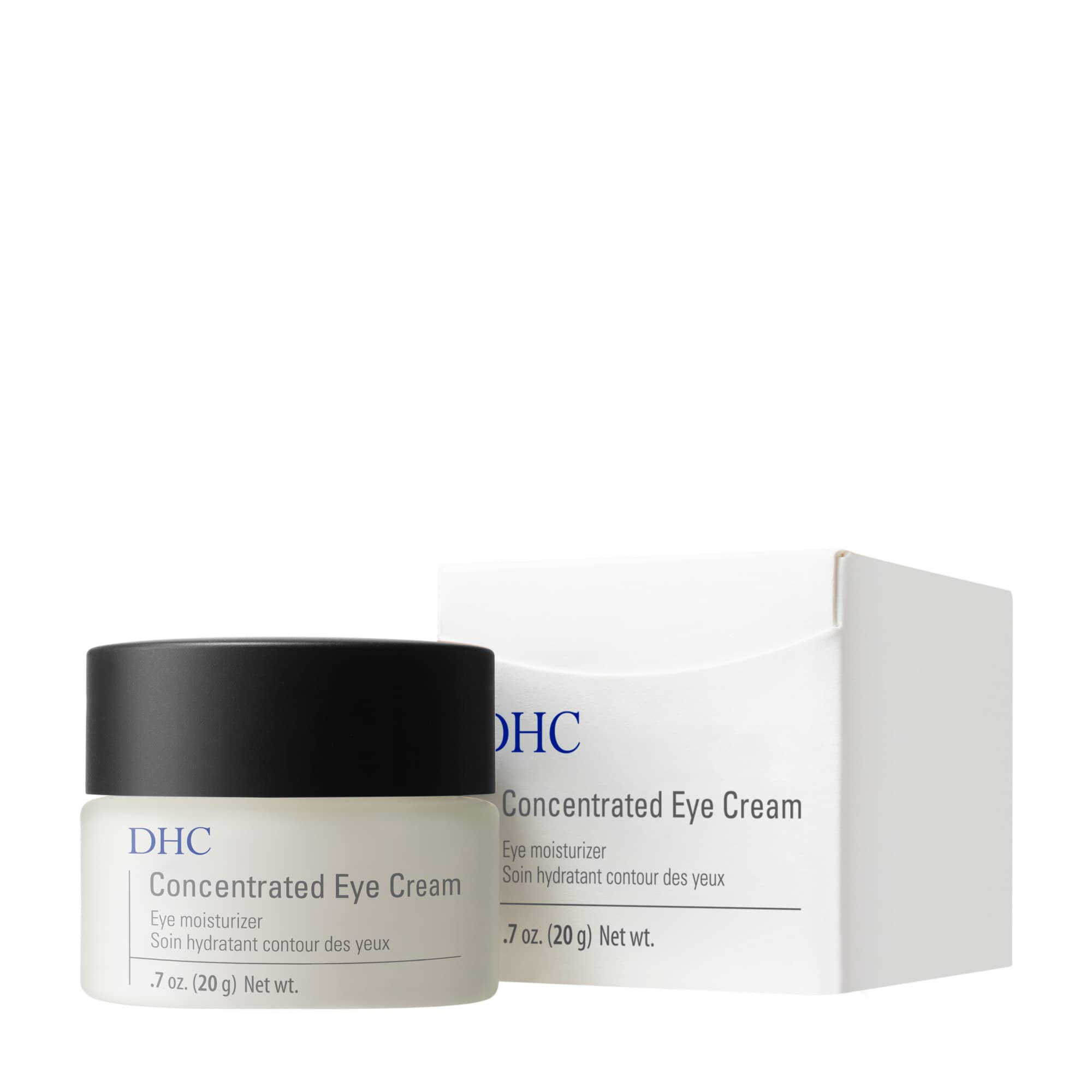 DHC Concentrated Eye Cream with cucumber and ginseng for soothing under-eye comfort.
