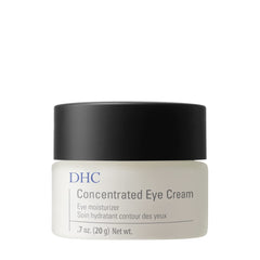 DHC Concentrated Eye Cream packaging shown for a daily skincare routine.