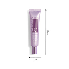 DHC CoQ10 Eye Cream closeup with ingredients highlights CoQ10 and vitamins A, C, E.