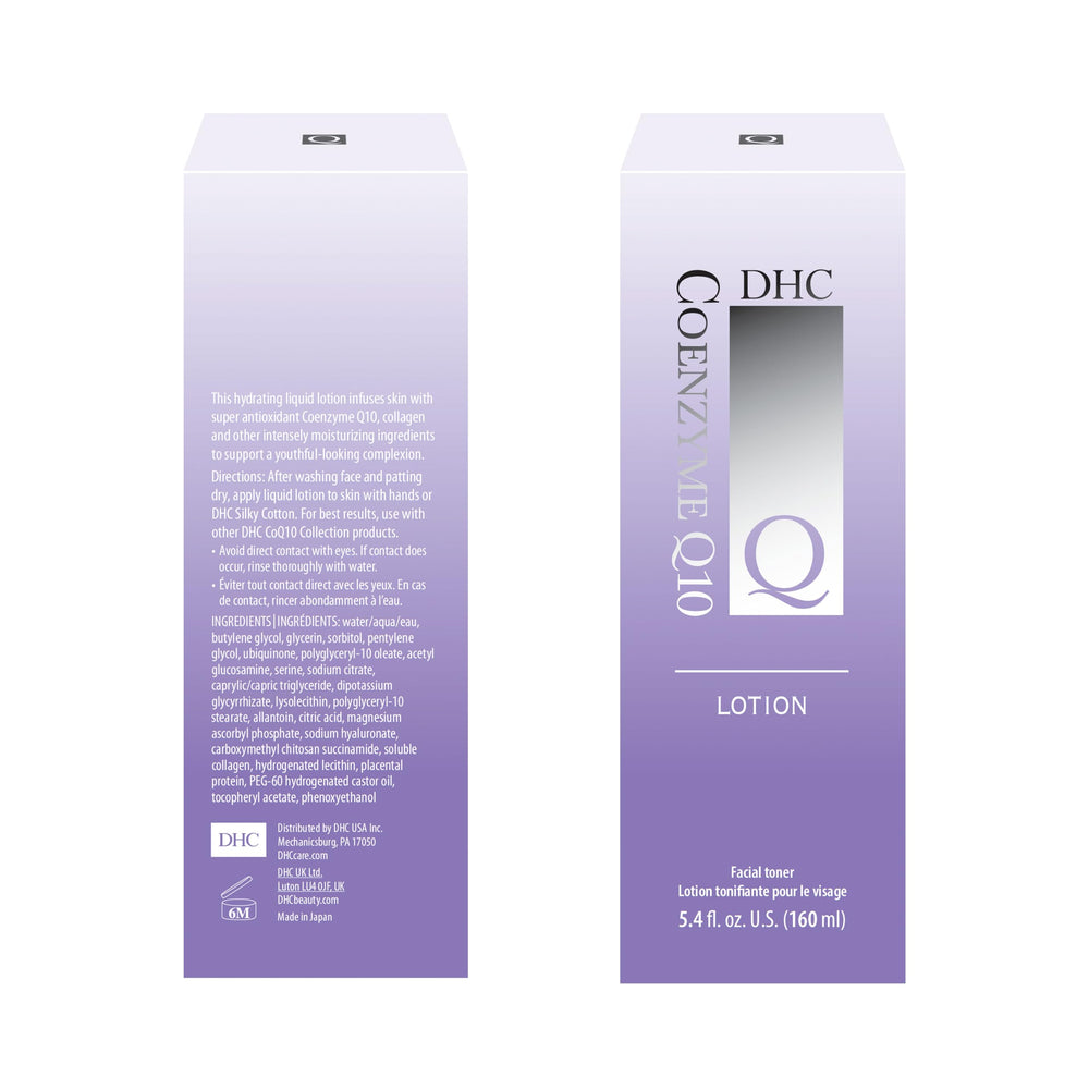 DHC CoQ10 Lotion quick-absorption demonstrates prep for moisturizer.