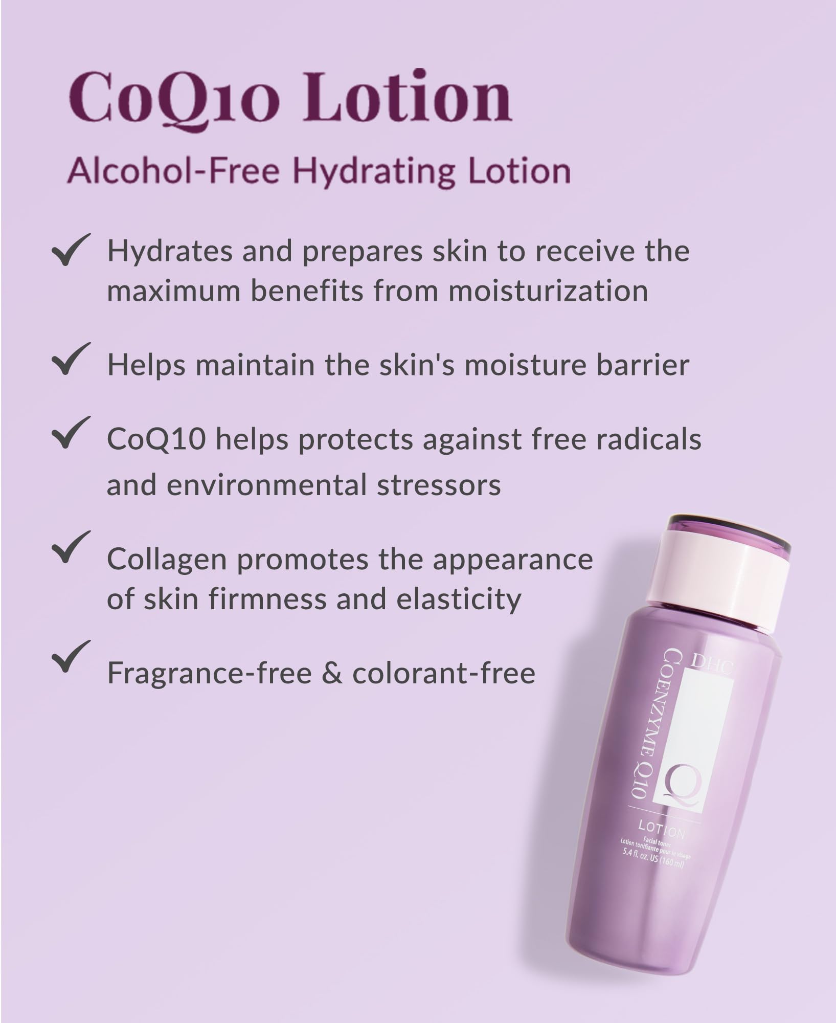 DHC CoQ10 Lotion texture-application shows quick absorption for smoother skin.