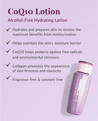 DHC CoQ10 Lotion texture-application shows quick absorption for smoother skin.