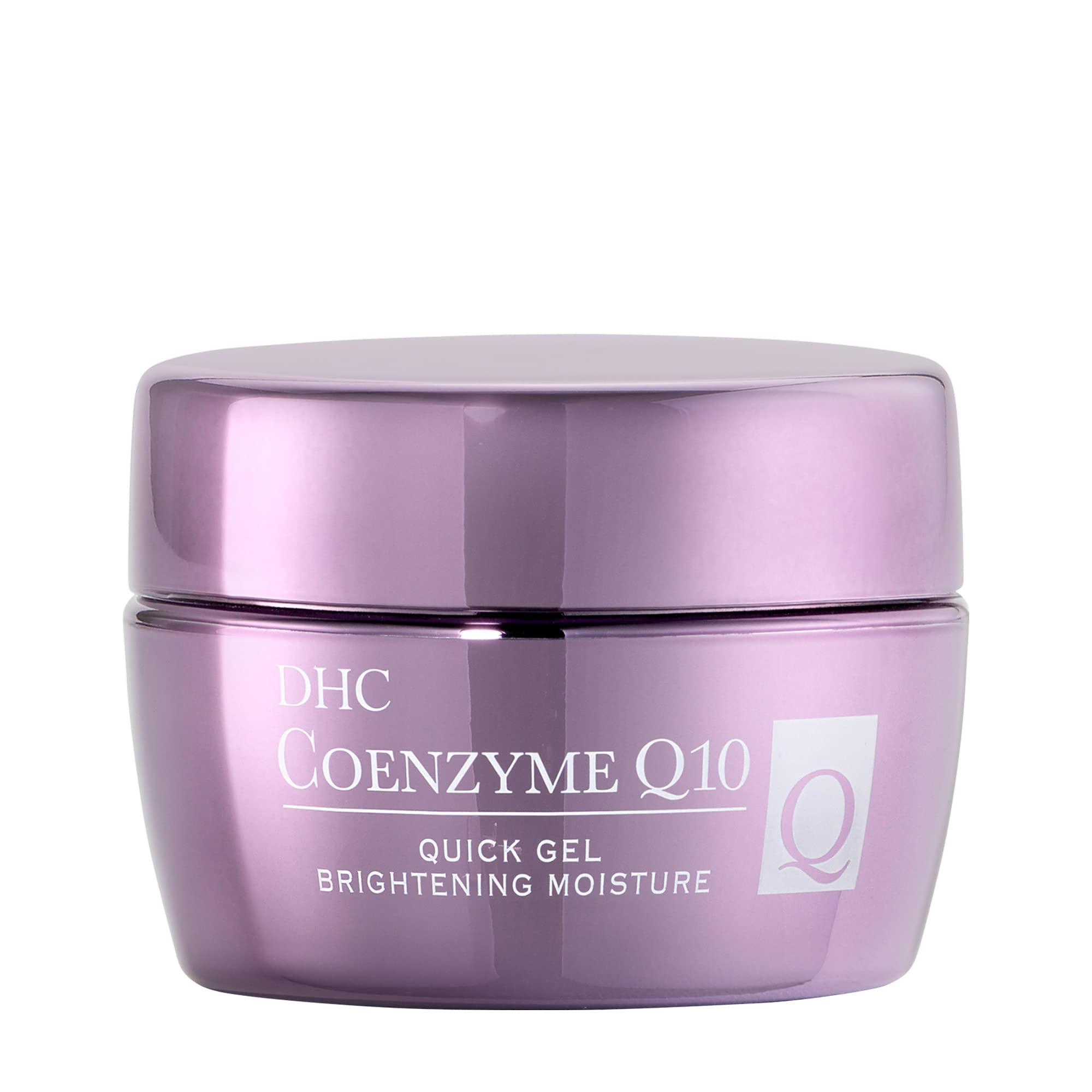 DHC CoQ10 Quick Gel bottle closeup, fragrance-free for all skin types.