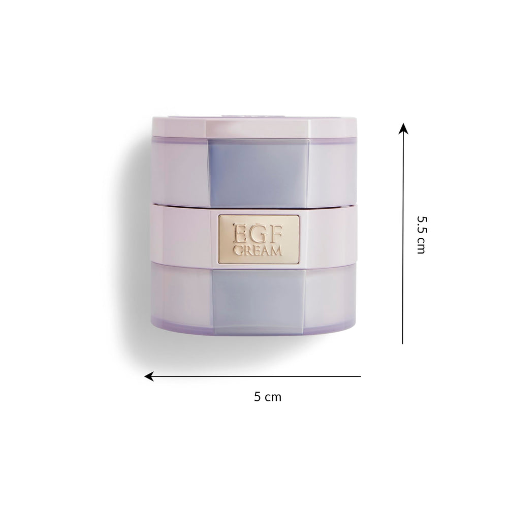 DHC EGF Cream being gently patted into skin for a soft, nourished feel