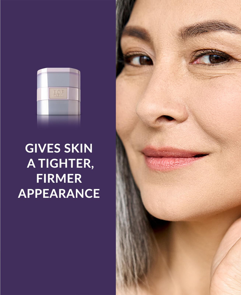 DHC EGF Cream ingredients display highlights vitamins and botanicals for nourishment