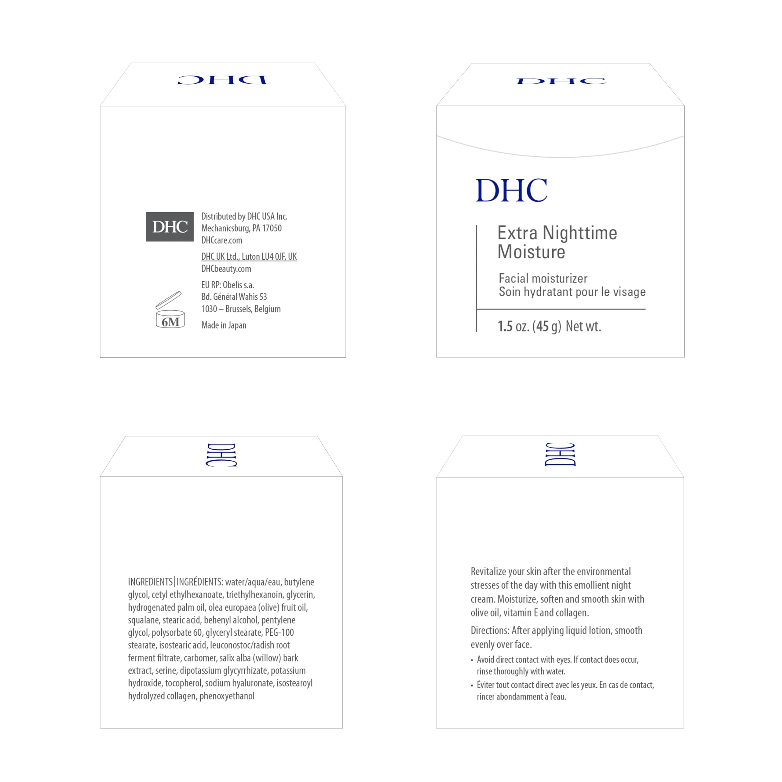 Olive oil ingredient highlight in DHC Extra Nighttime Moisture supports hydration