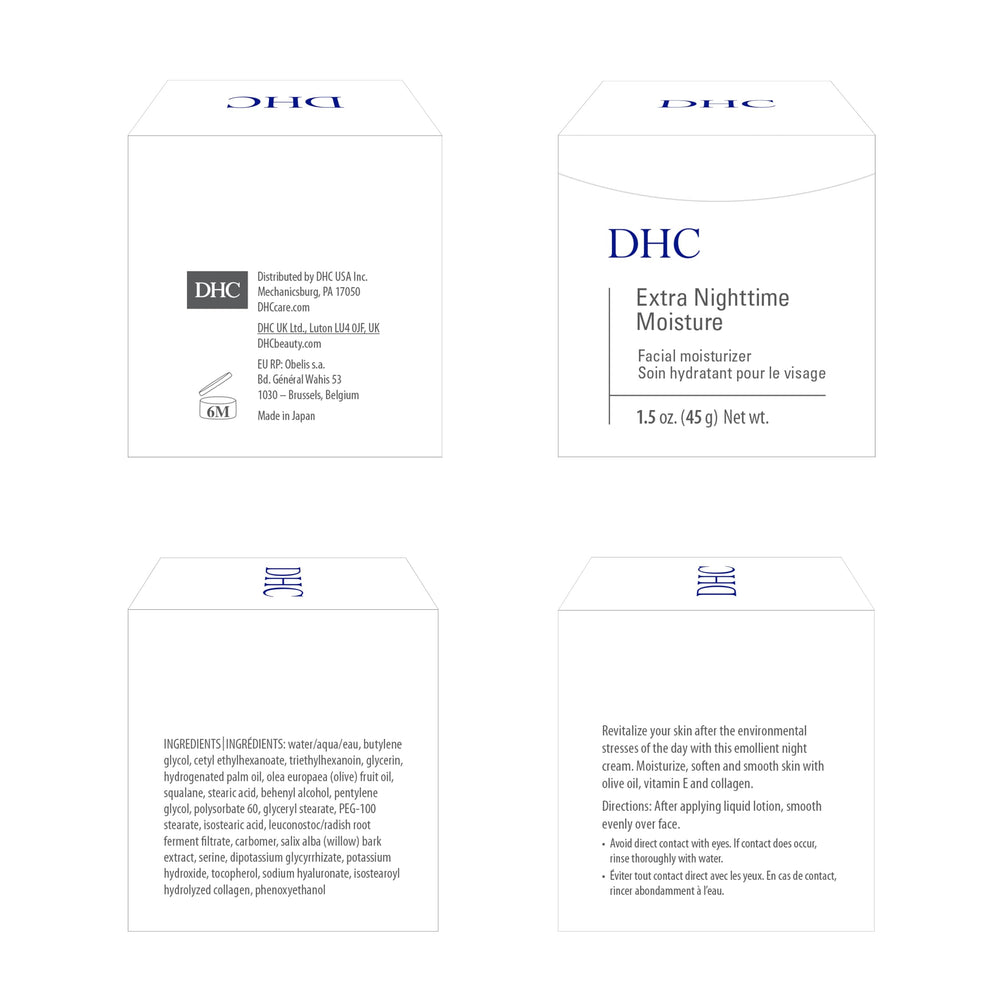 Olive oil ingredient highlight in DHC Extra Nighttime Moisture supports hydration