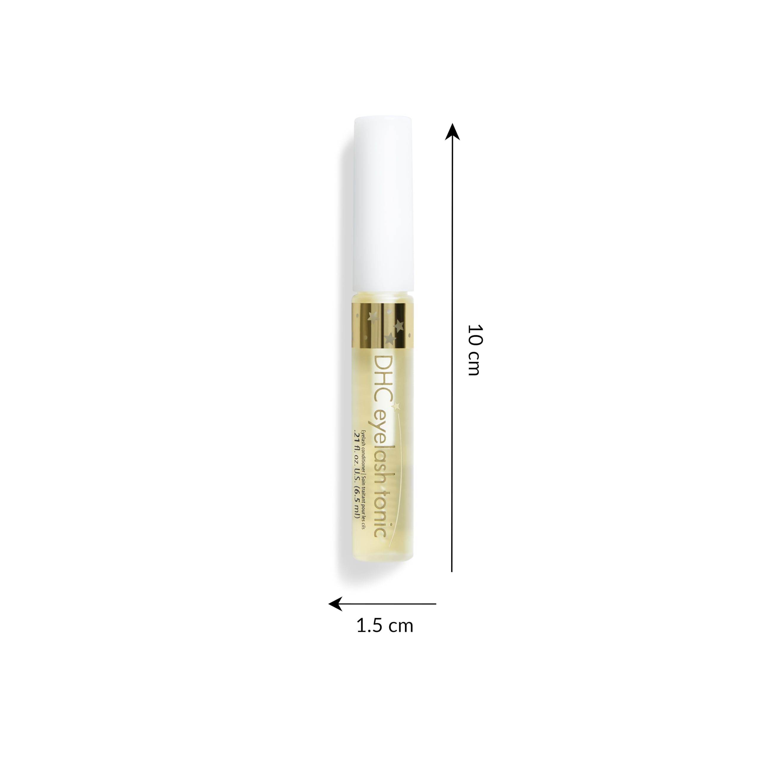 DHC Eyelash Tonic brush application shows precise lash coating