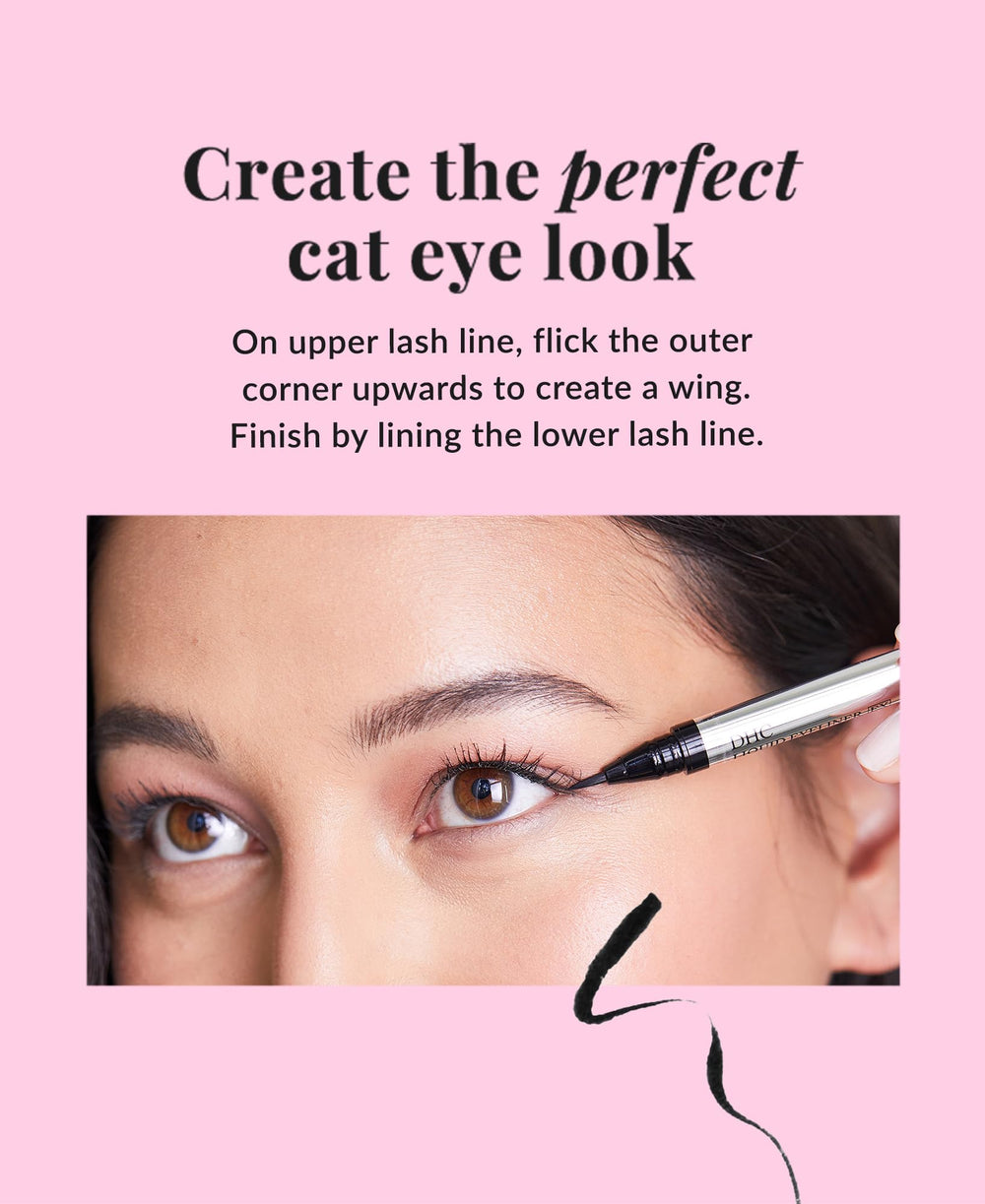 DHC ultra-fine Japanese brush tip enables precise lash-line tightlining.
