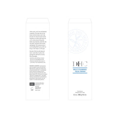 DHC Mild Foaming Face Wash foamy lather demonstrates gentle makeup removal.